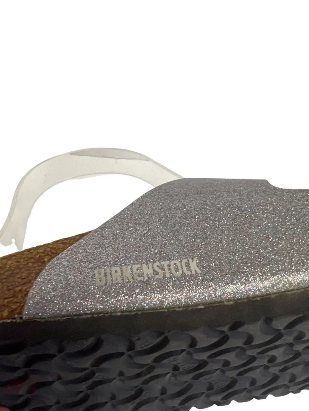 Birkenstock Arizona Kids Girls Glitter Gray Two Strap Sandals EU 33 US 2-2.5